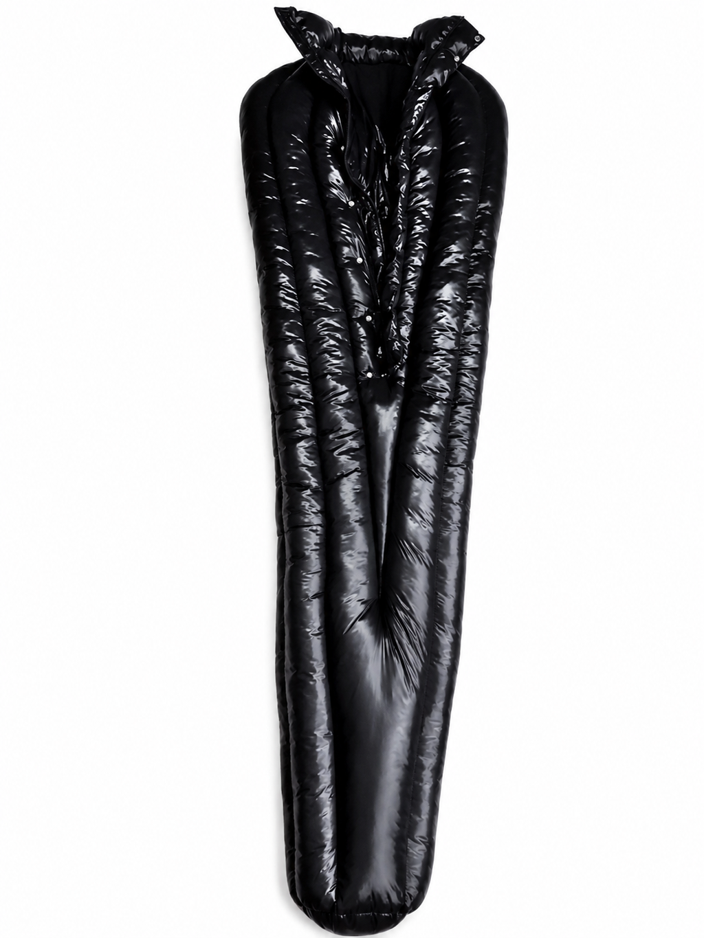 Black Shiny Nylon Padded Cocoon Sleep Sack