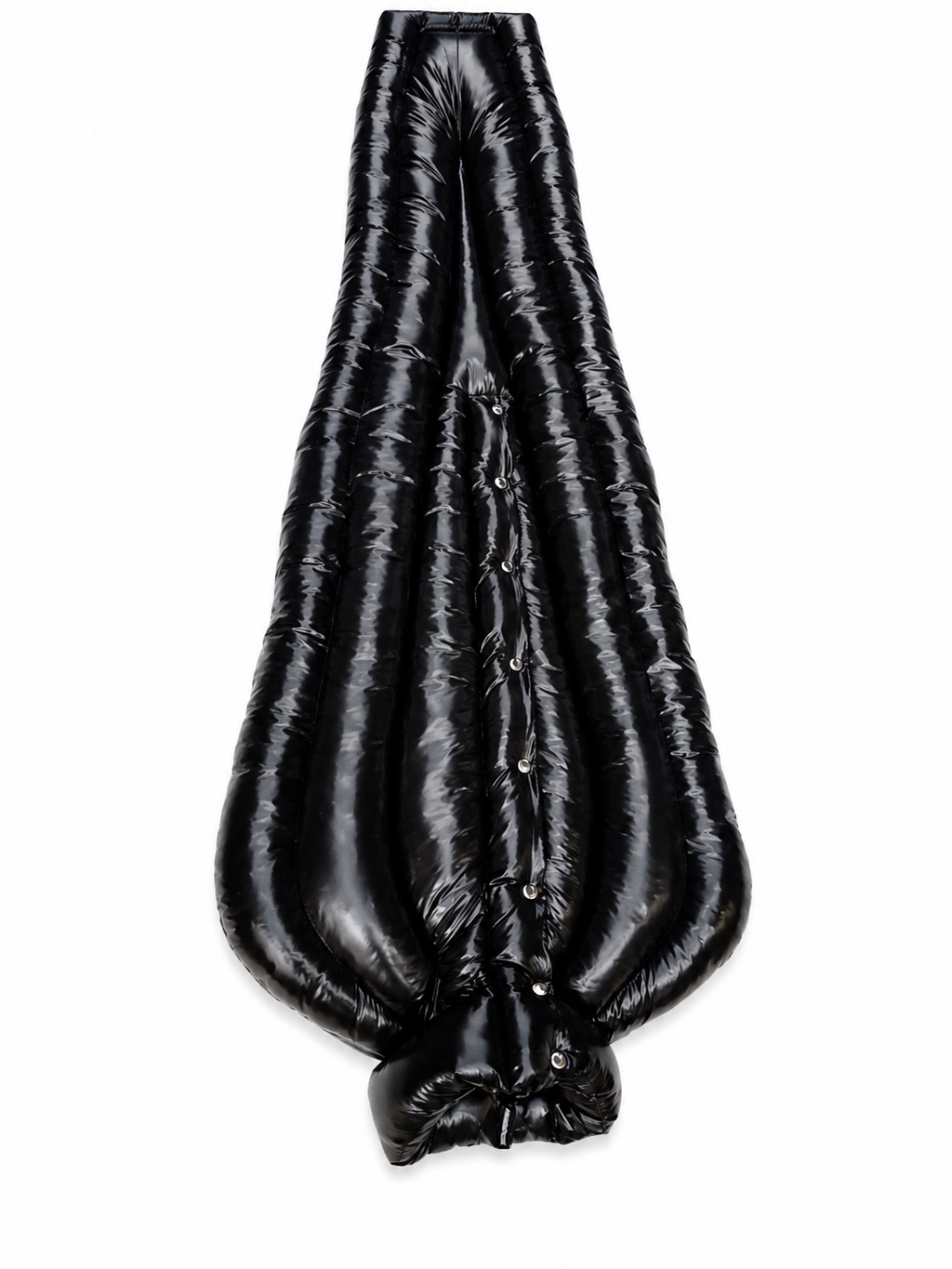 Black Shiny Nylon Padded Cocoon Sleep Sack