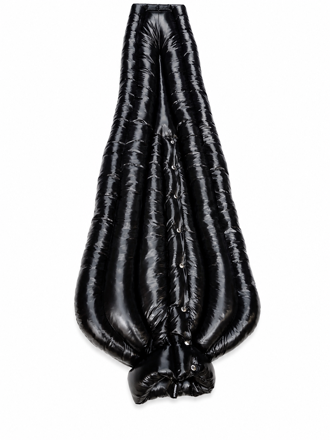 Black Shiny Nylon Padded Cocoon Sleep Sack