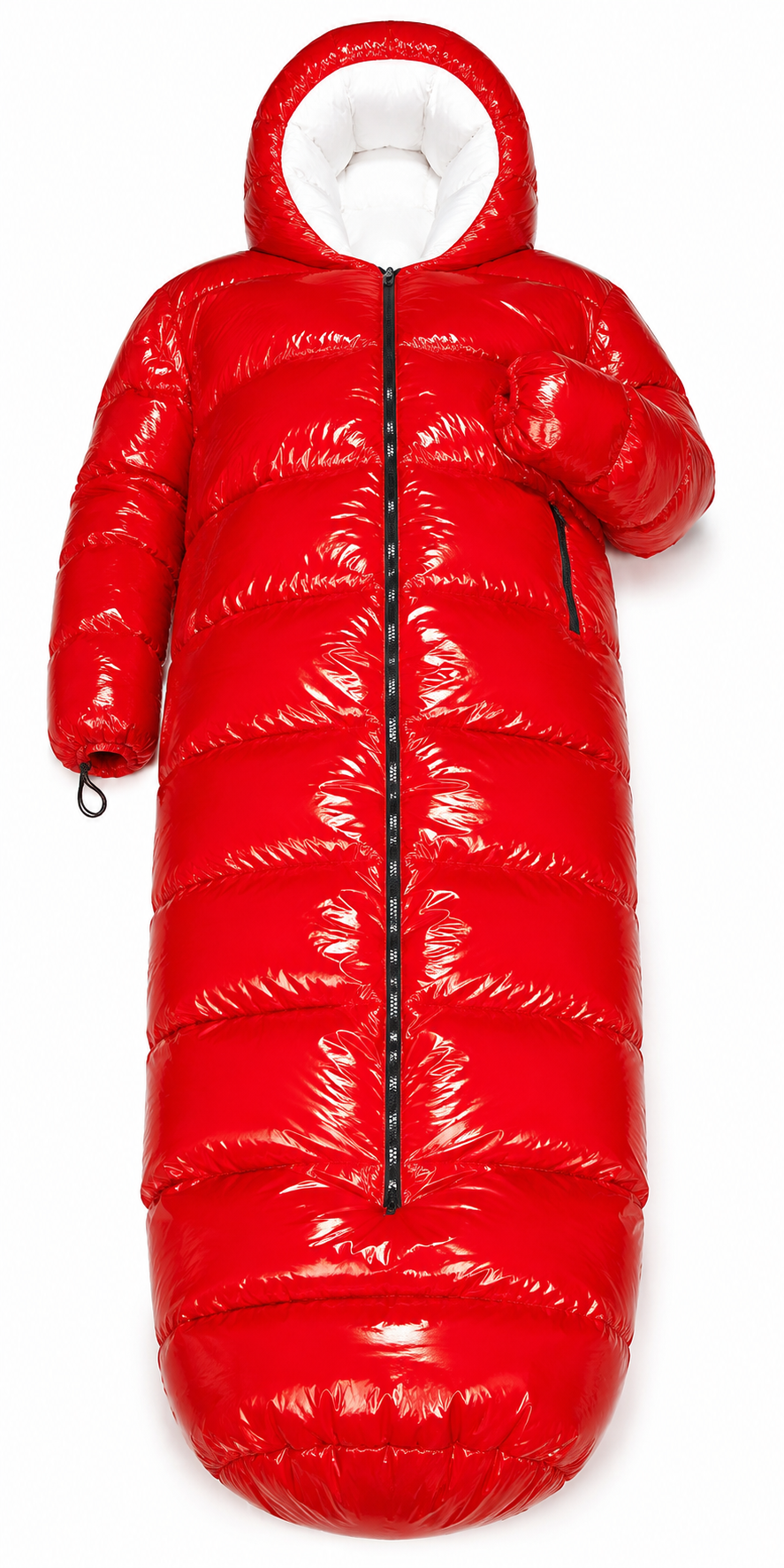 Red Shiny Nylon Wearable Sleeping Bag