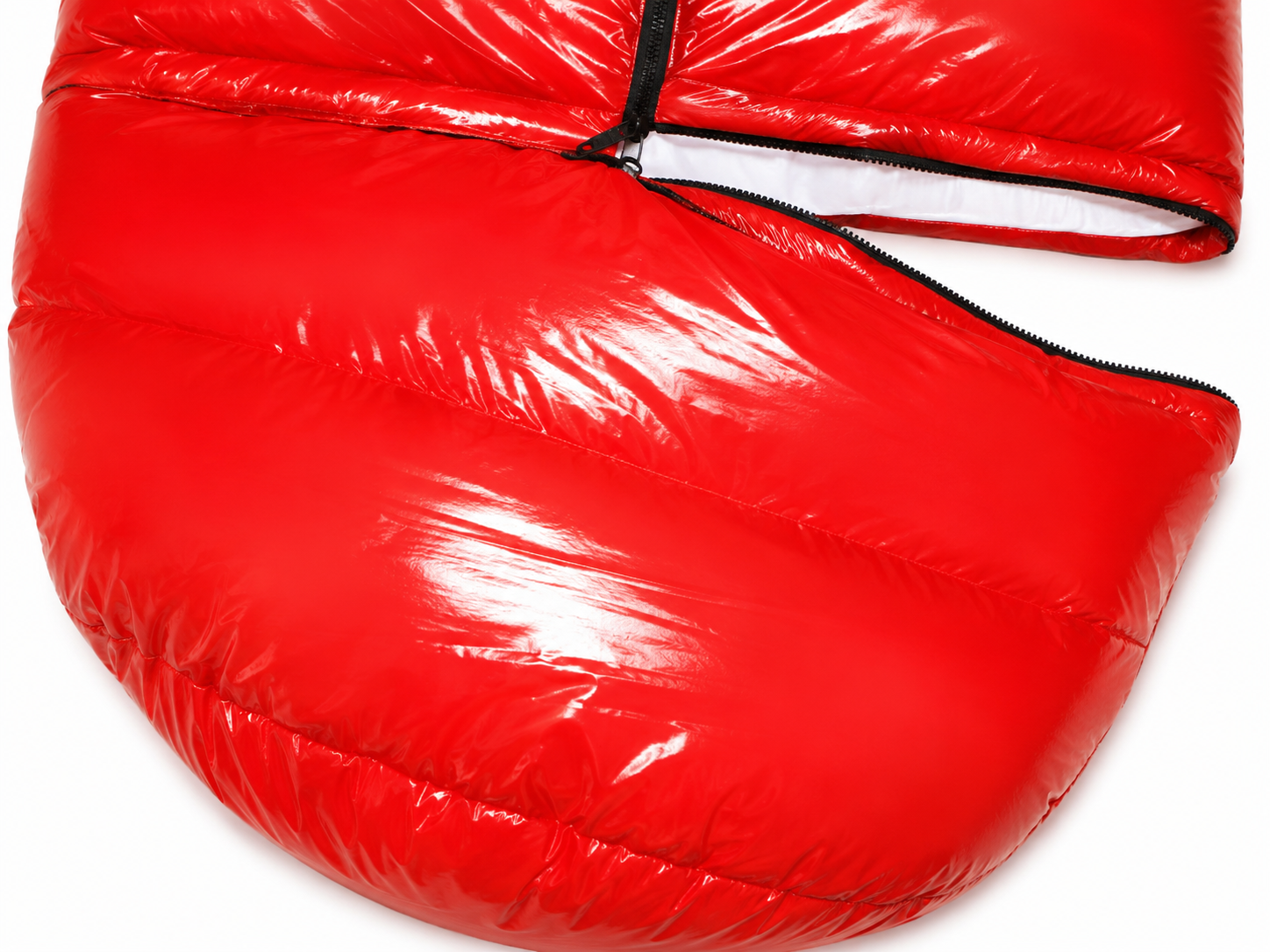 Red Shiny Nylon Wearable Sleeping Bag