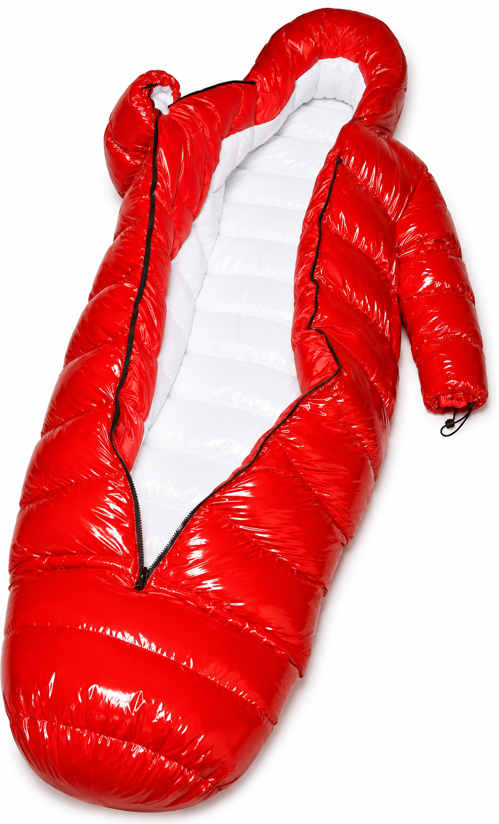 Red Shiny Nylon Wearable Sleeping Bag