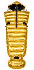 Metallic Gold Shiny Nylon Hooded Sleeping Bag