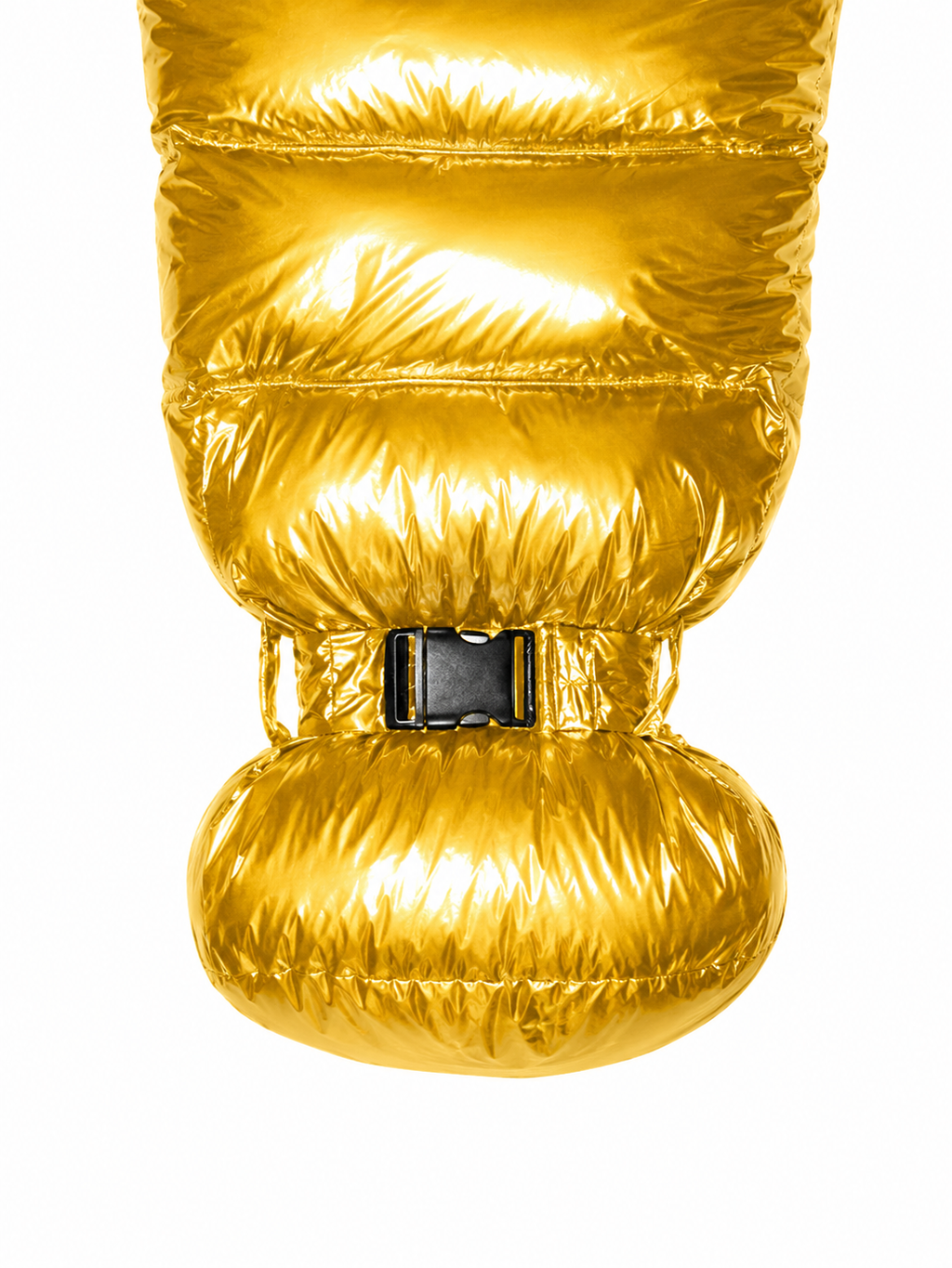 Metallic Gold Shiny Nylon Hooded Sleeping Bag