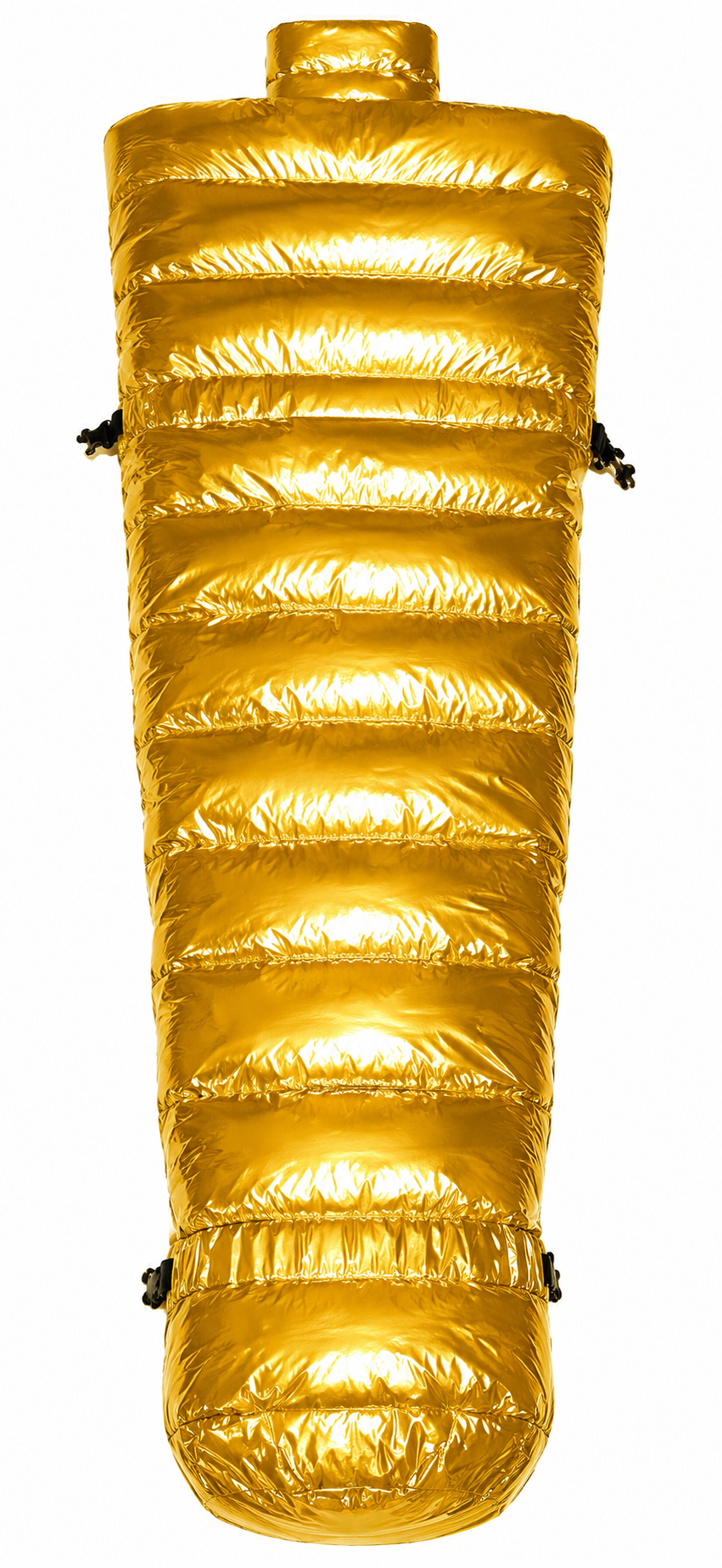 Metallic Gold Shiny Nylon Hooded Sleeping Bag