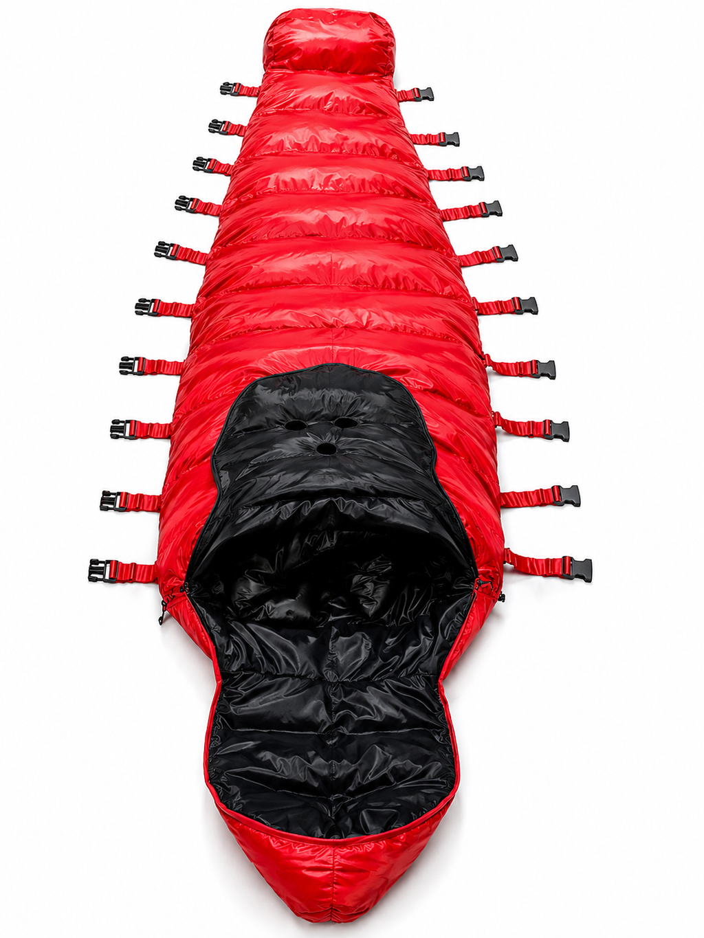 Shiny Nylon Padded Full Body Cocoon Bag
