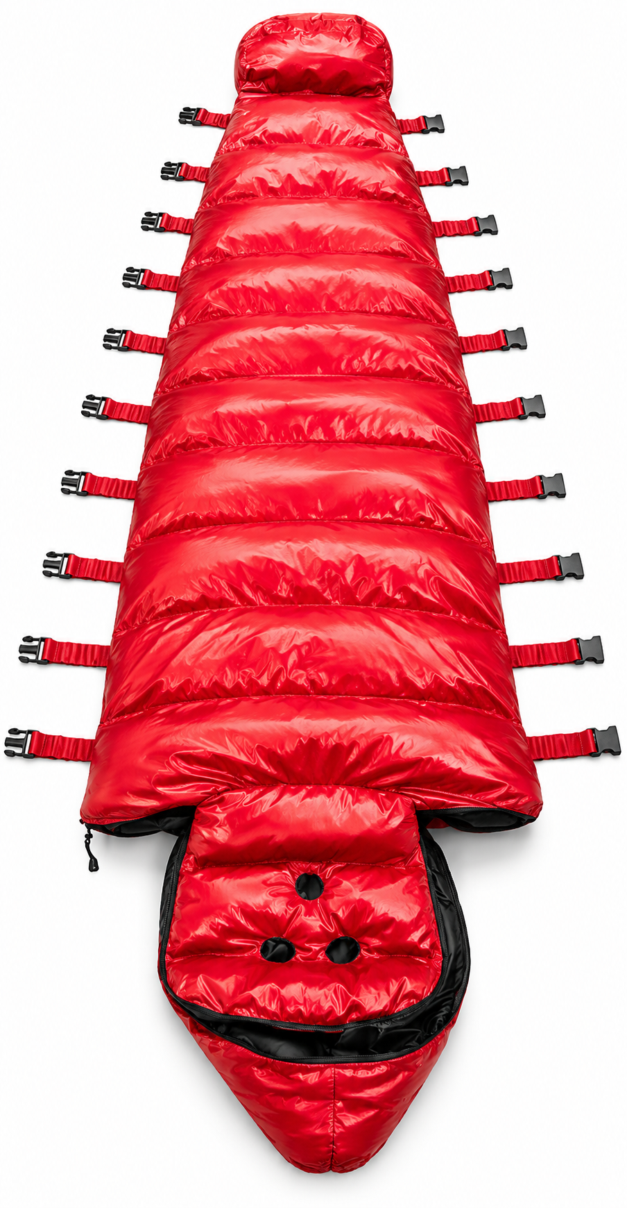 Shiny Nylon Padded Full Body Cocoon Bag