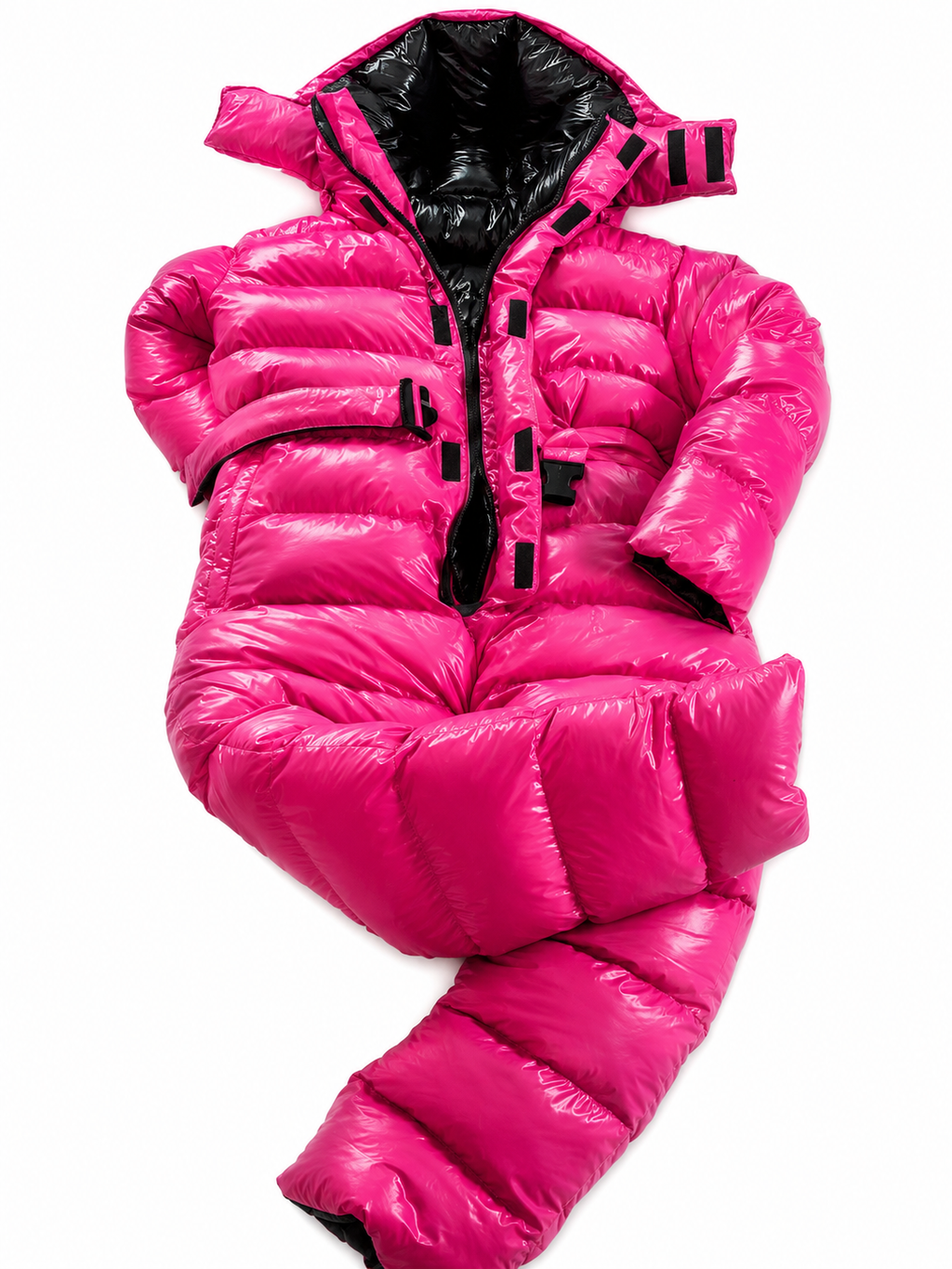 Glossy Pink Insulated Snowsuit