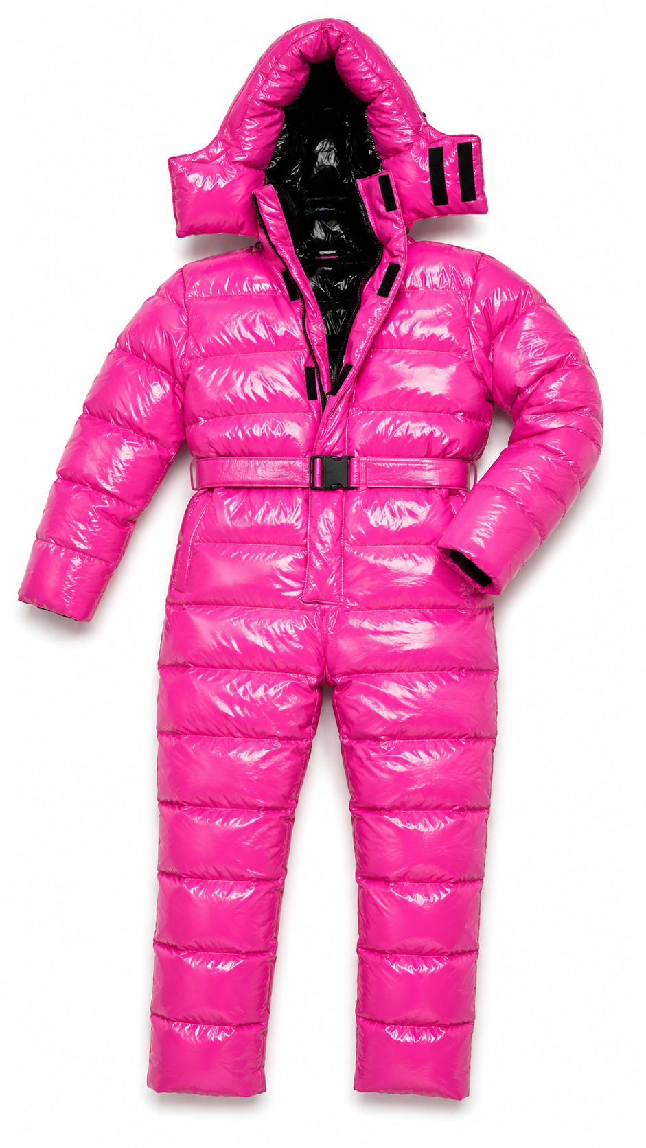 Glossy Pink Insulated Snowsuit