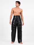 Black Shiny Nylon Insulated Puffer Pants |