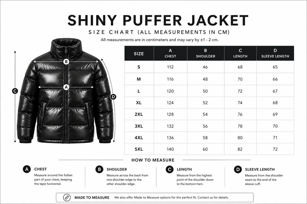 Shiny Nylon Puffer Jacket